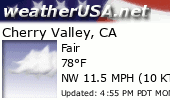 Click for Forecast for Cherry Valley, California from weatherUSA.net
